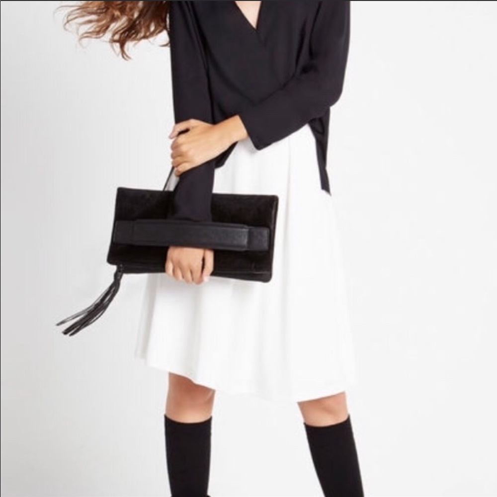 NWT Black BCBGENERATION Foldover Clutch